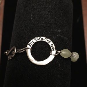 NWT Dayspring Silver Bracelet with Inspirational Message